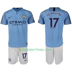 Koszulka Manchester City DE BRUYNE 17 Dziecięcy Domowe Koszulki Piłkarskie 2018-2019 Krótki Rękaw